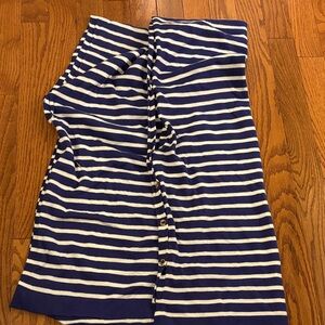 Lilly Pulitzer Navy and Cream Striped button scarf